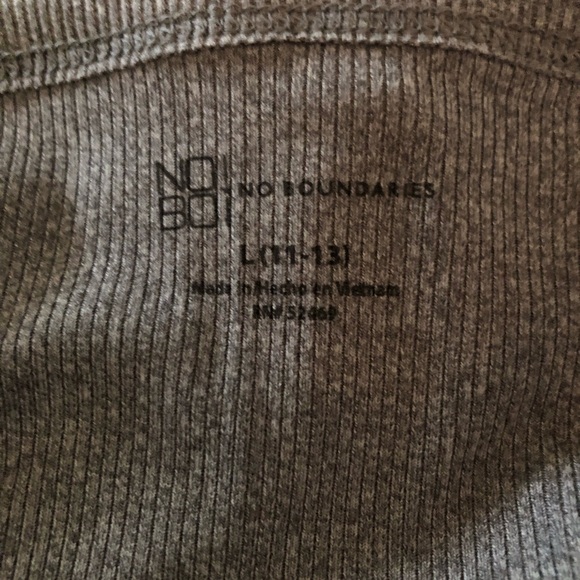NO BOUNDARIES Womens Tank Top Size Large 11-13 Juniors Gray Ribbed New - Picture 6 of 8
